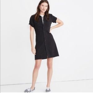 Madewell Faded Black Buttondown Dress NWT